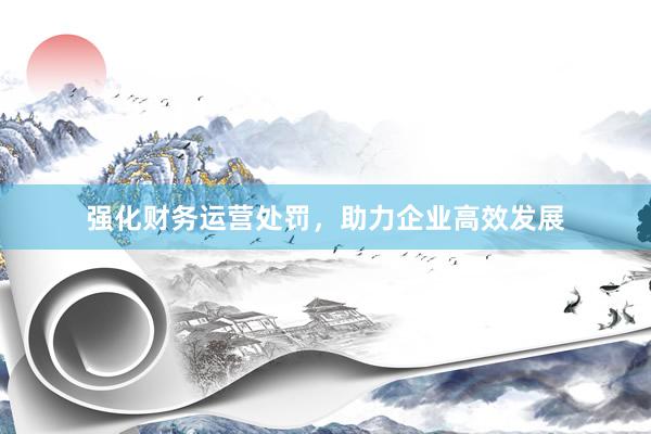 强化财务运营处罚，助力企业高效发展