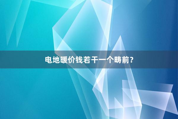 电地暖价钱若干一个畴前？